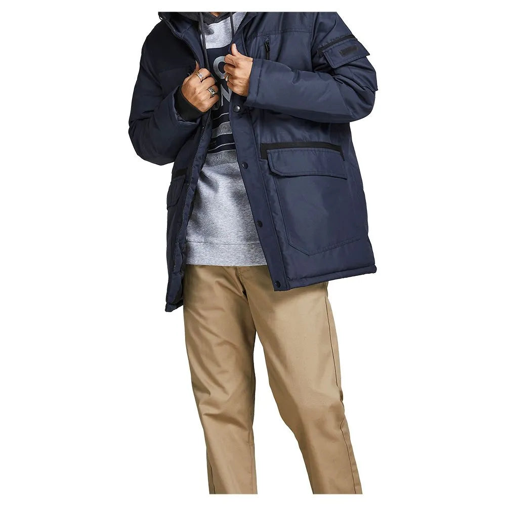 JACK&JONES LONG PARKA WITH FAUX FURE JACKET