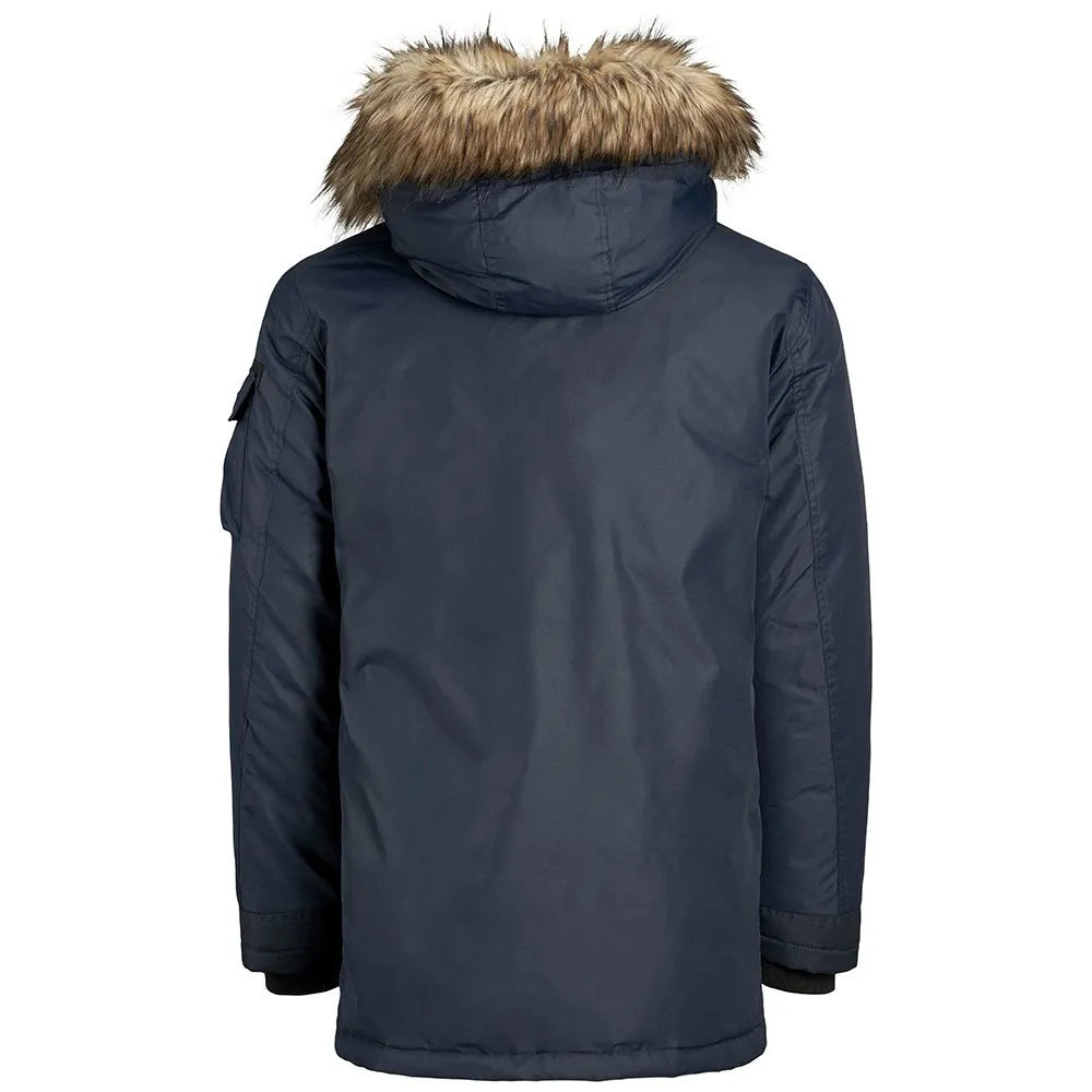 JACK&JONES LONG PARKA WITH FAUX FURE JACKET