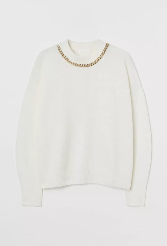 H&M WOOL CHAIN JUMPER