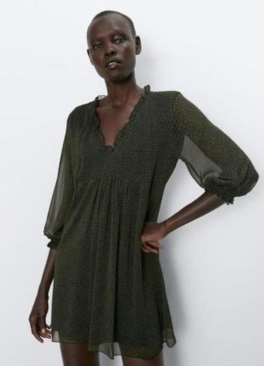 ZARA SHIFON PRNT DRESS