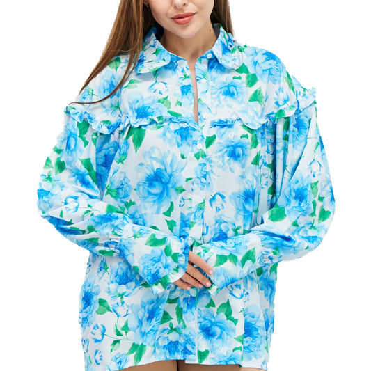 Boohoo Floral Print Blouse