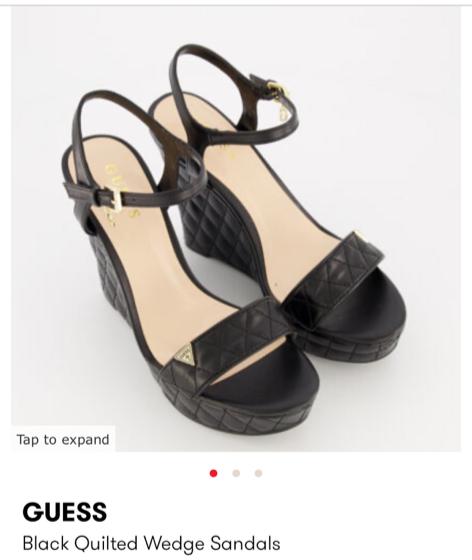 GUESS QUILTED WEDGE SANDALS