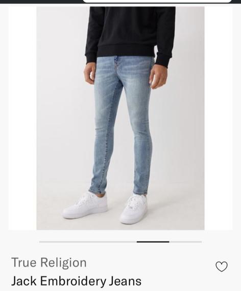 TRUE RELIGION JACK EMBROIDERY JEANS PANTS