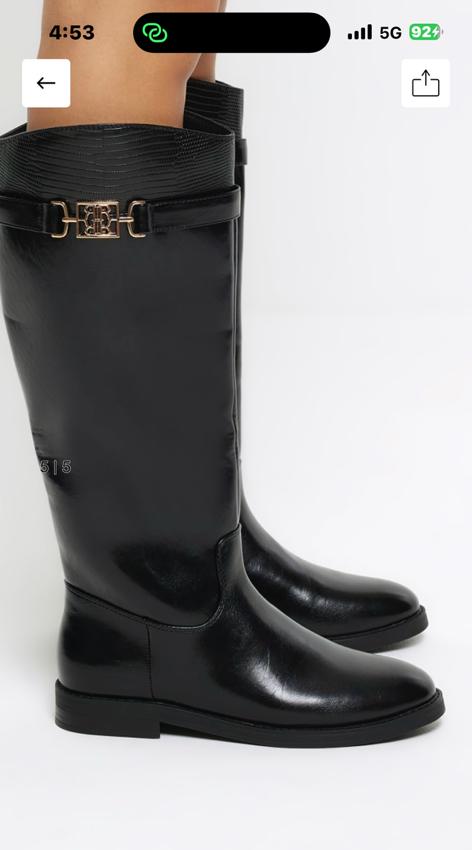 River Island BUCKLE KNEE HIGH BOOT