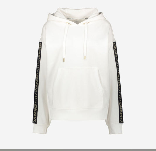 DKNY SPORT LOGO TAPPED HOODIE
