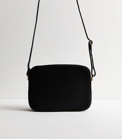 NEW LOOK GRAINED FAUX LEATHER CROSS BODY BAG AND CARD HOLDER