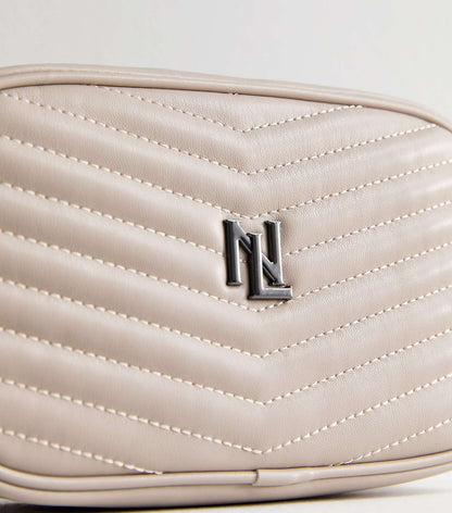 NEW LOOK CHEVRON LEATHER LOOK TASSLE CROSS BODY BAG