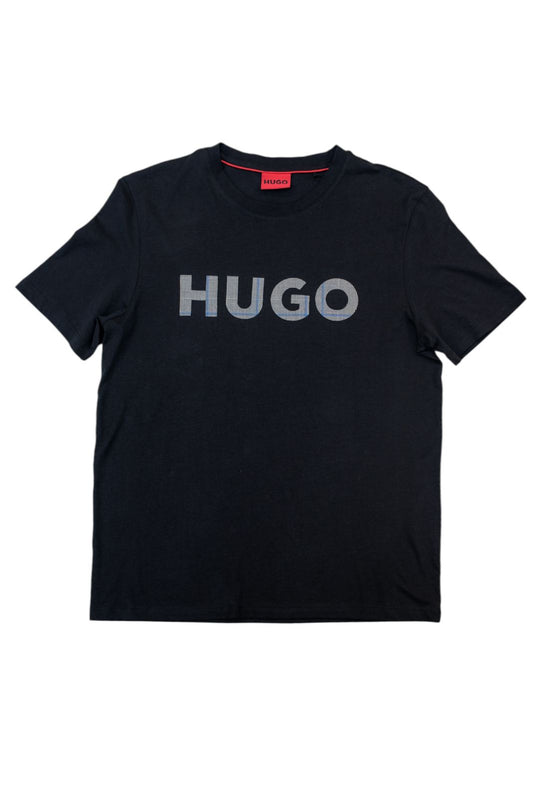 HUGO CONTRAST BIG LOGO COTTON TSHIRT