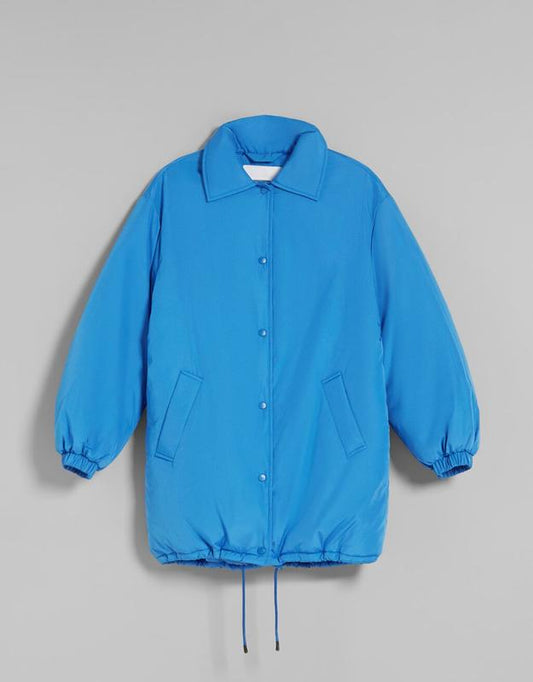 BERSHKA PADDED CALLARED OVERSIZED JACKET