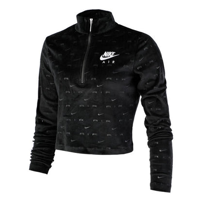 NIKE AIR VELVET CROPPED SWEATSHIRT