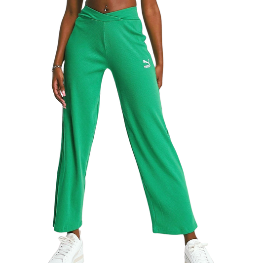 Puma Ribbed H/W Wide Leg Pants