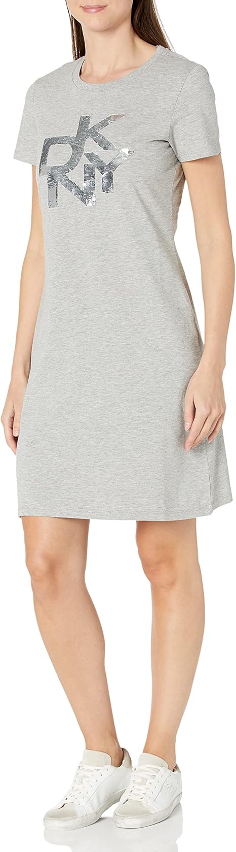 DKNY SEQUIN LOGO DRESS