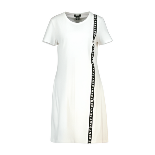 DKNY Vertical Logo Stripped Dress