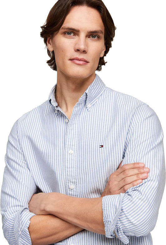 TH LONG SLEEVE STRIPE REGULAR FIT SHIRT