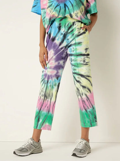 PINK TRACK ANKLE SWEATPANTS