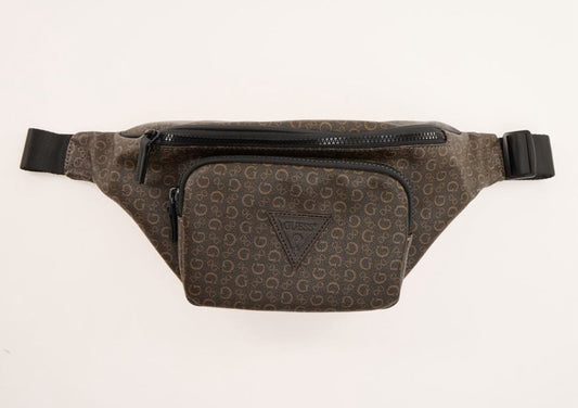 GUESS MONOGRAM PATTERN BUM WAIST BAG