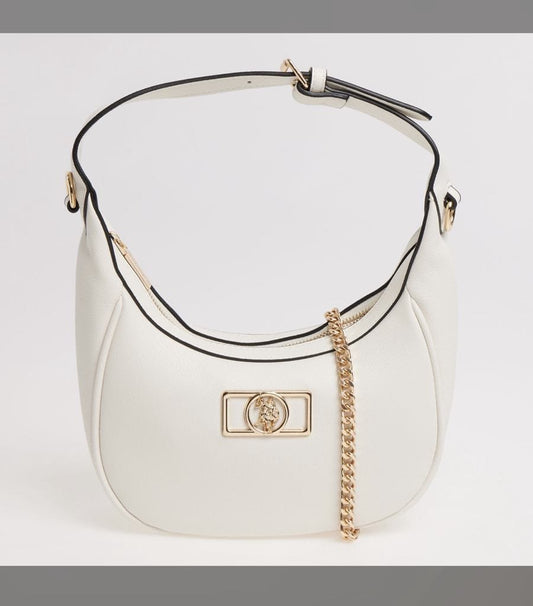 US POLO CHALK WHITE JONES MINI HOBO SHOULDER BAG
