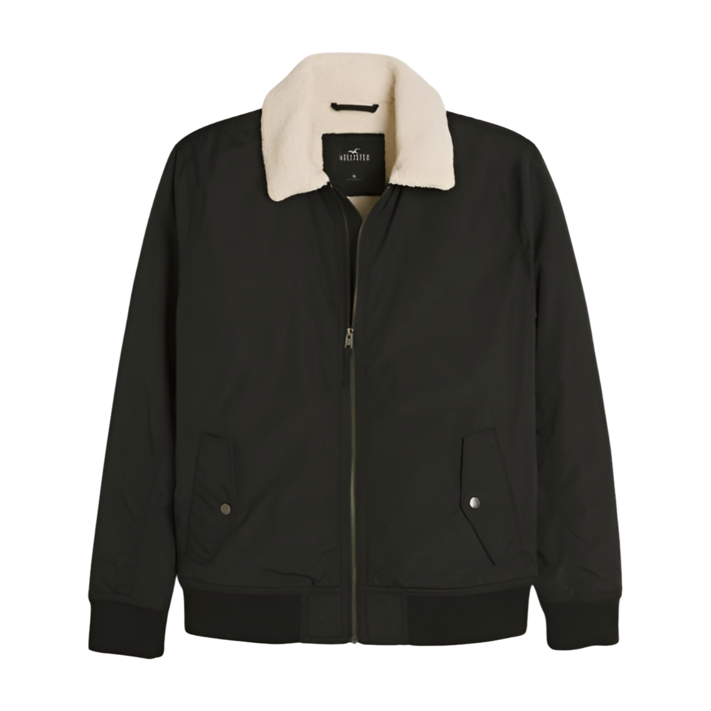 Hollister Faux Shearling Lined Bomber Jacket