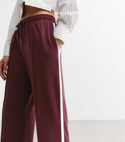 NEW LOOK PINTUCK WIDE LEG DRAWSTING JOGGERS