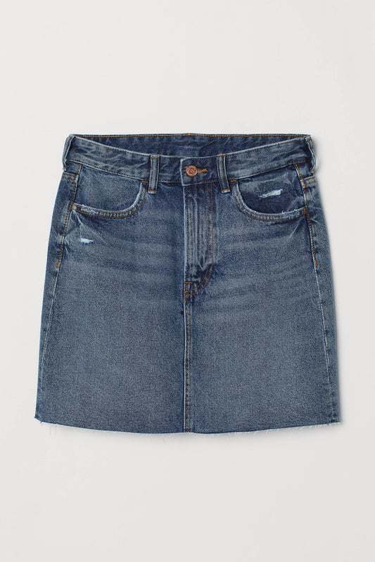 H&M DENIM JEANS CUTTING SKIRT