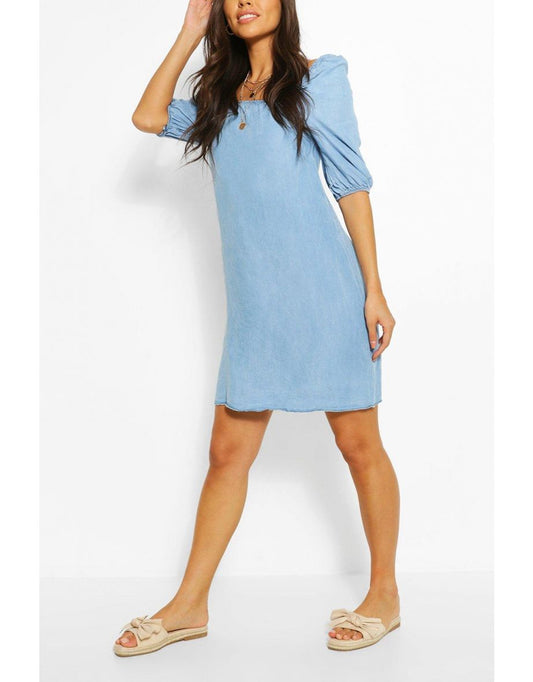 Boohoo Shirred Summer Dress