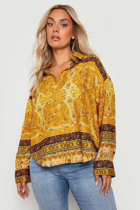 BOOHOO OS PAISLY SHIRT