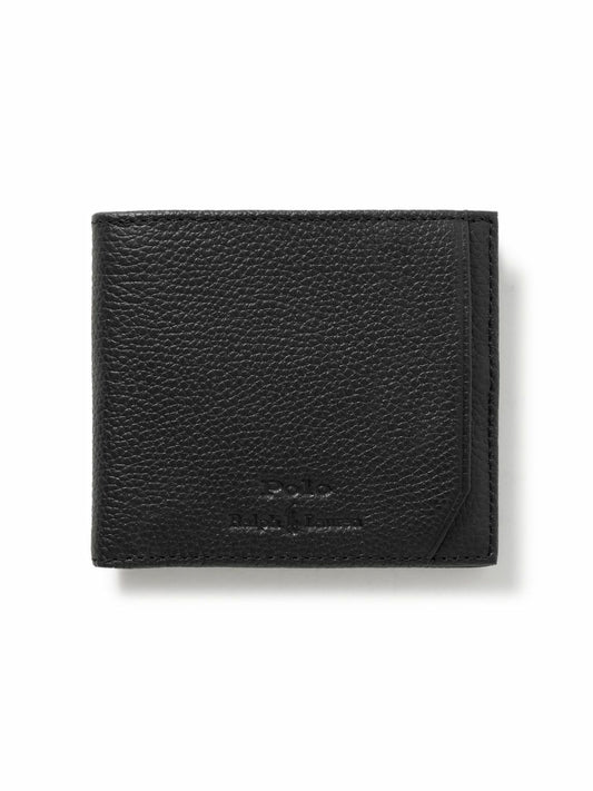 PRL PEBBLED LEATHER BIFOLD COIN WALLET