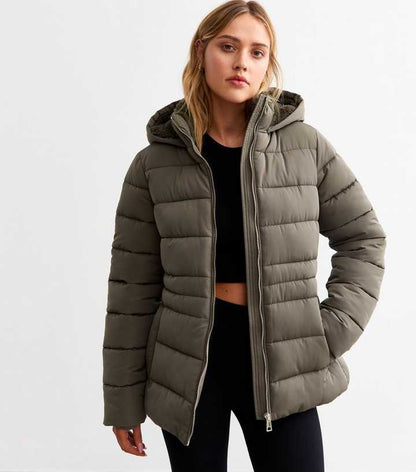 NEW LOOK TALL HOODED PUFFER JACKET